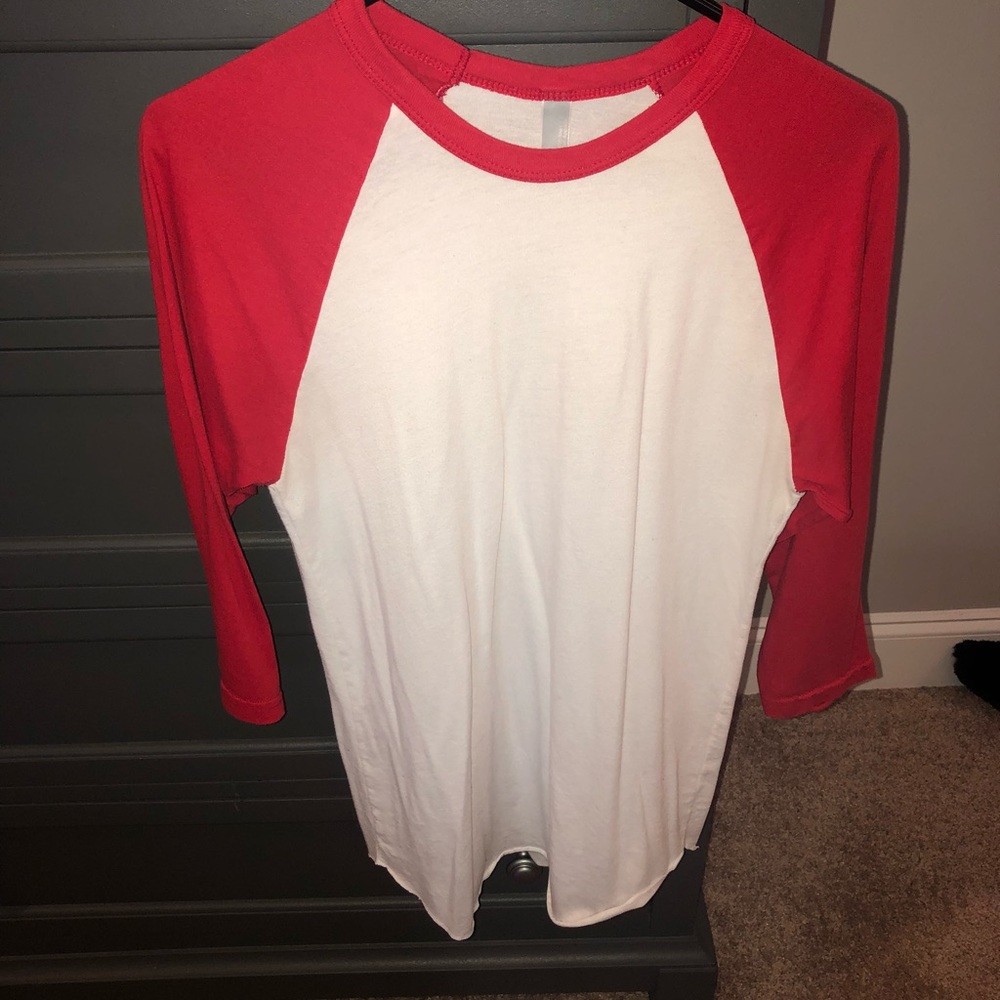 Red and White baseball T-shirt